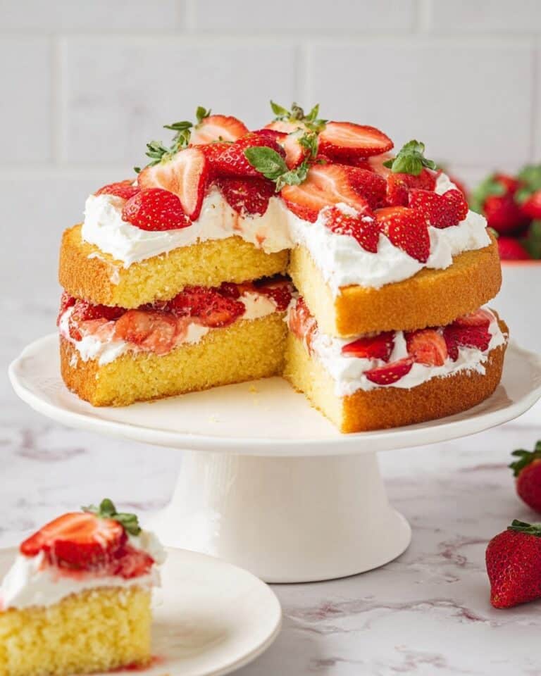 Homemade Strawberry Shortcake Cake Recipe