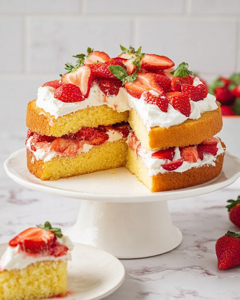 Homemade Strawberry Shortcake Cake Recipe