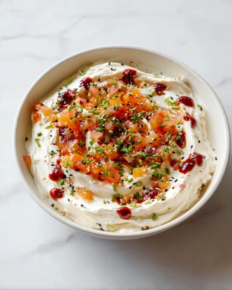 Whipped Mozzarella & Cheddar Dip with Diced Fruit and Chili Oil Recipe
