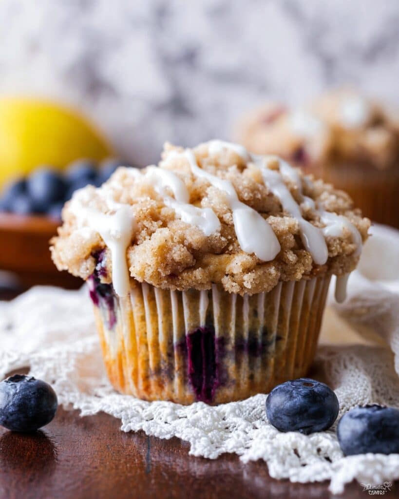 Lemon Blueberry Crumb Cake Muffins Recipe