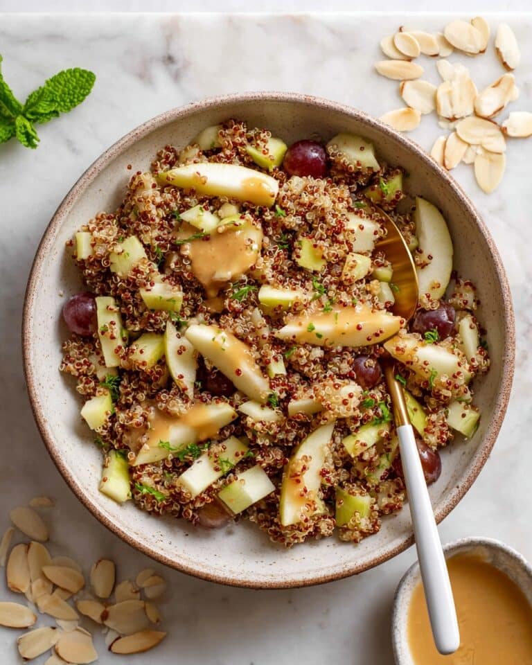 Apple Quinoa Salad + Maple Tahini Dressing Recipe