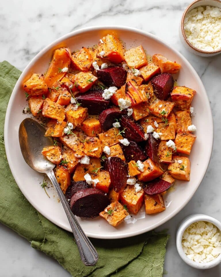 Roasted Beets & Sweet Potatoes With Goat Cheese Recipe